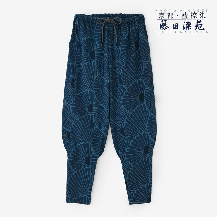 高島縮 20/20 藍捺染 裁付えんゆう穿き