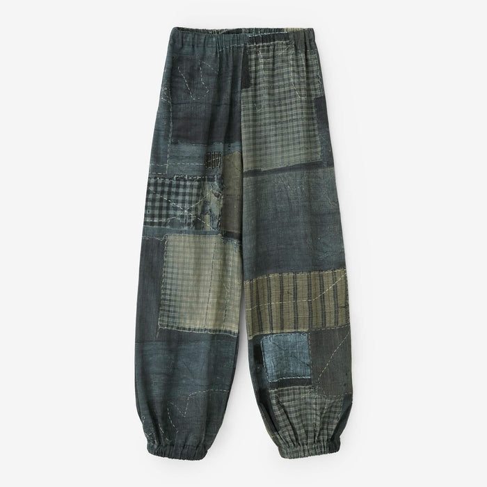 高島縮 作務衣 下