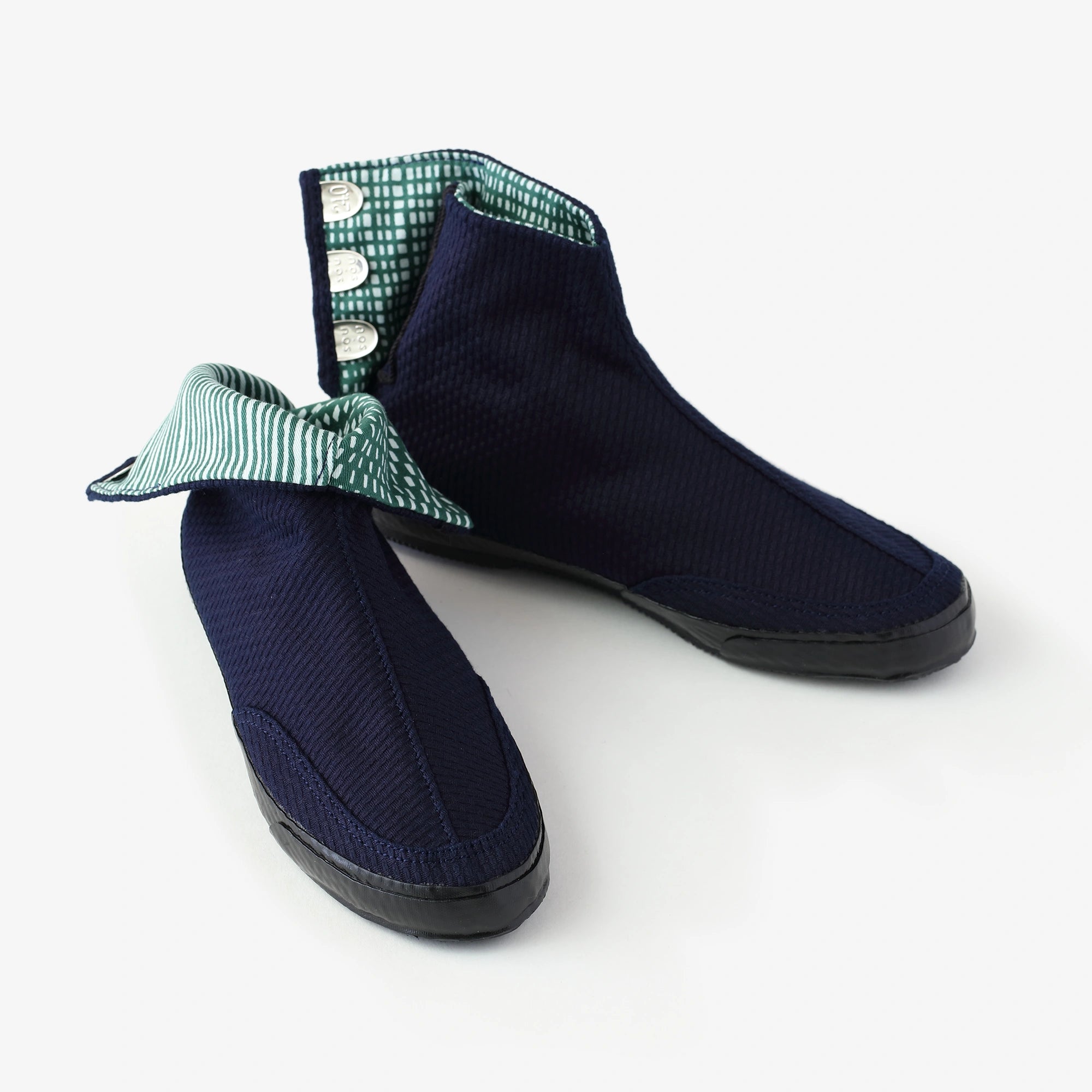 Round Toe Tabi Shoes / Sashiko Indigo 3