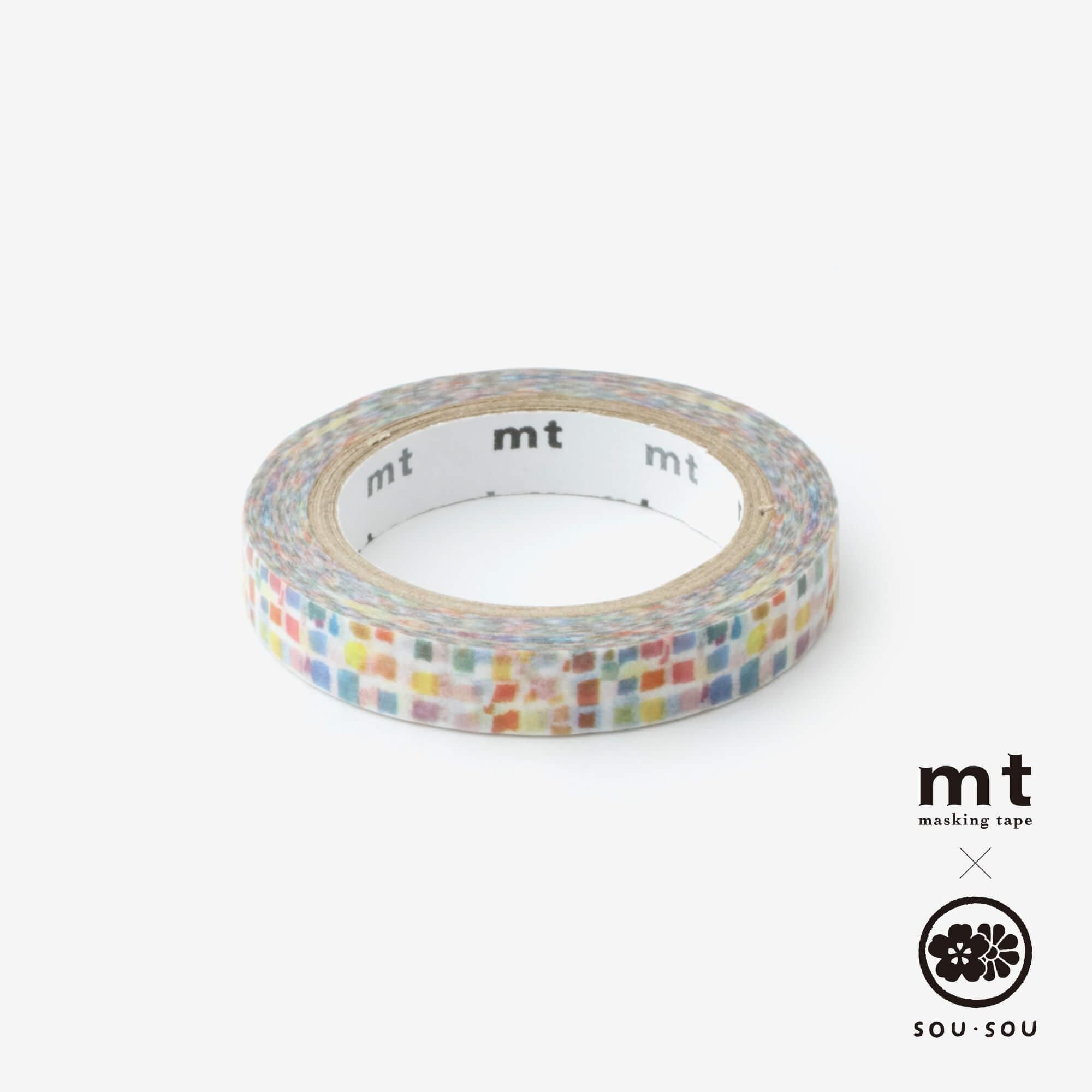 【net限定】SOU・SOU×mt テキスタイル・マステ／絵具皿（えのぐざら）【0.7cm幅】