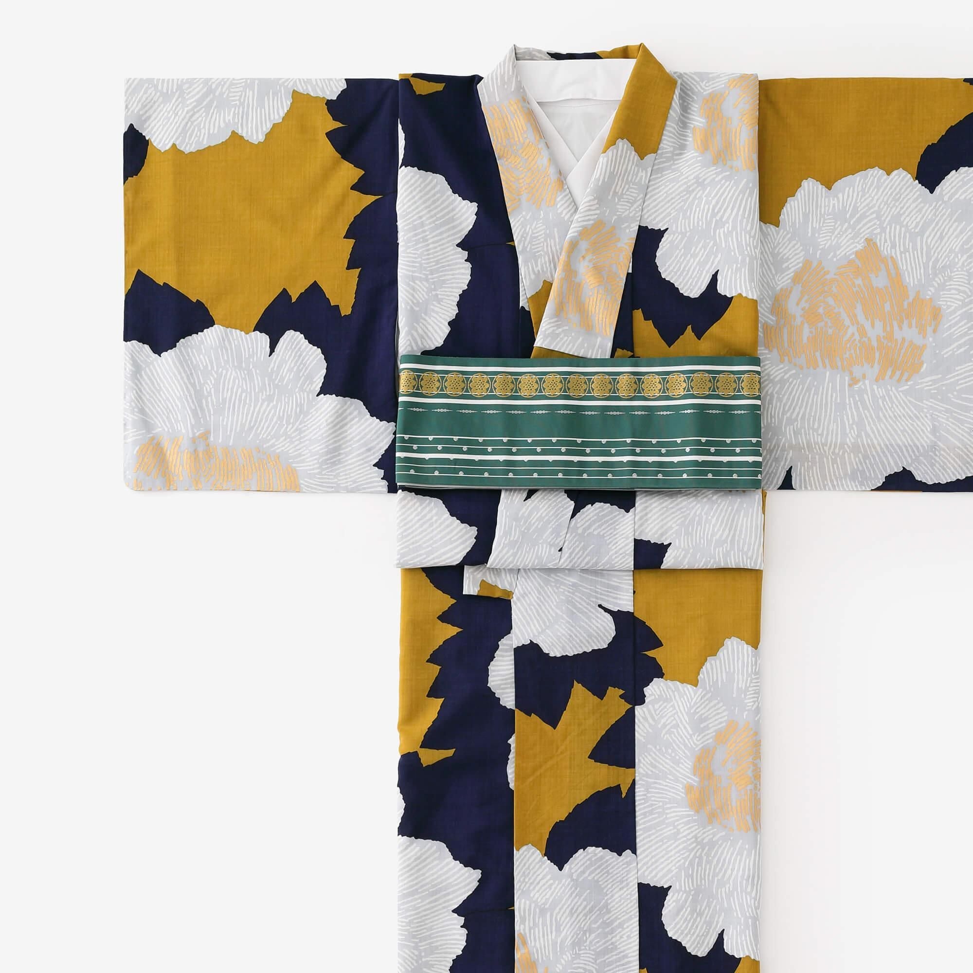 【お仕立て付き】モスリン 着物（総裏仕立て）／芍薬（しゃくやく）【※お届けに約7週間】