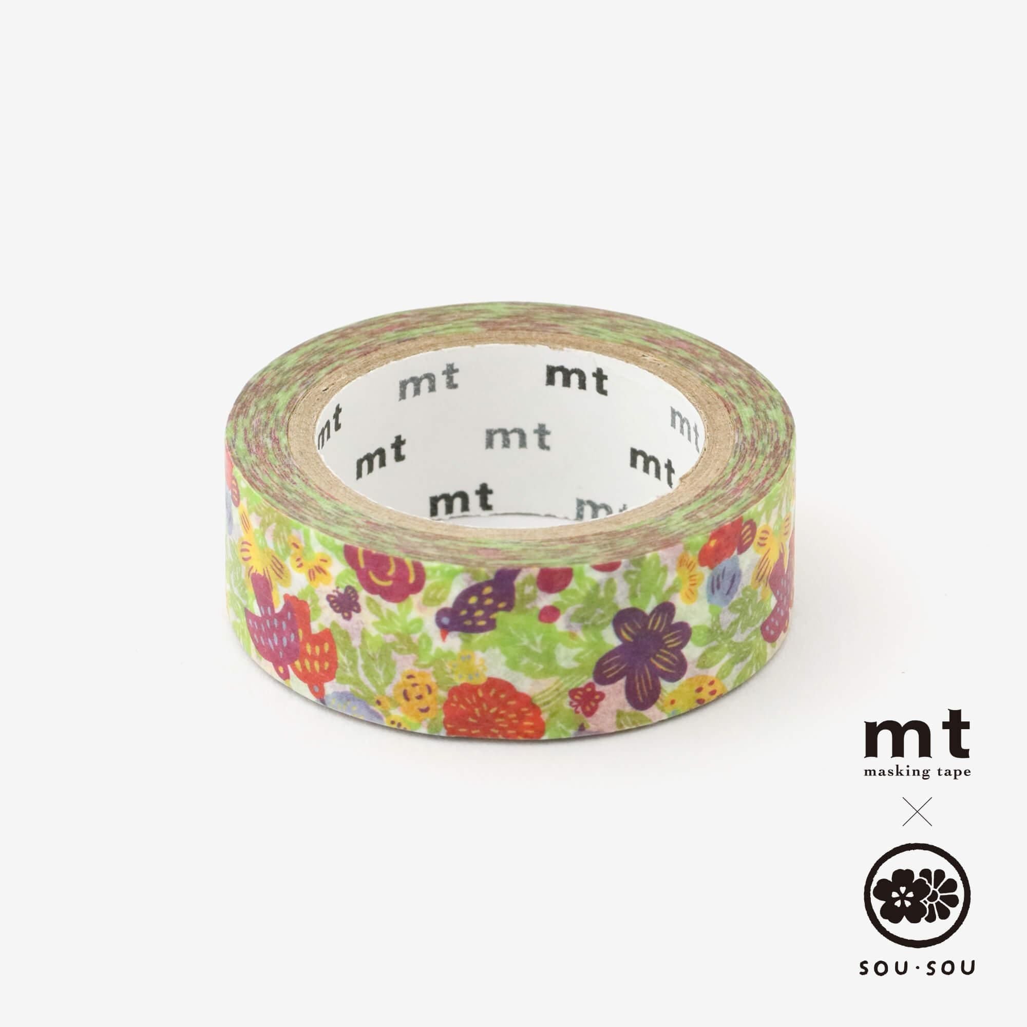 SOU・SOU×mt テキスタイル・マステ／とり【1.5cm幅】