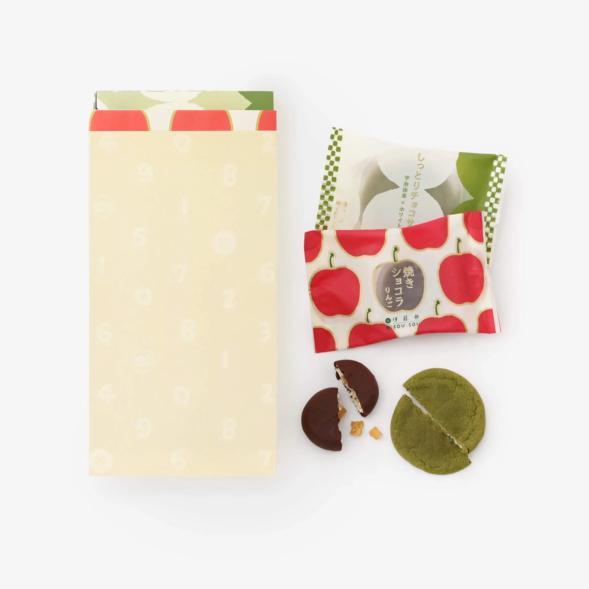 ■【箱入】伊藤軒×SOU・SOU／焼きショコラりんご&しっとりチョコサブレ宇治抹茶