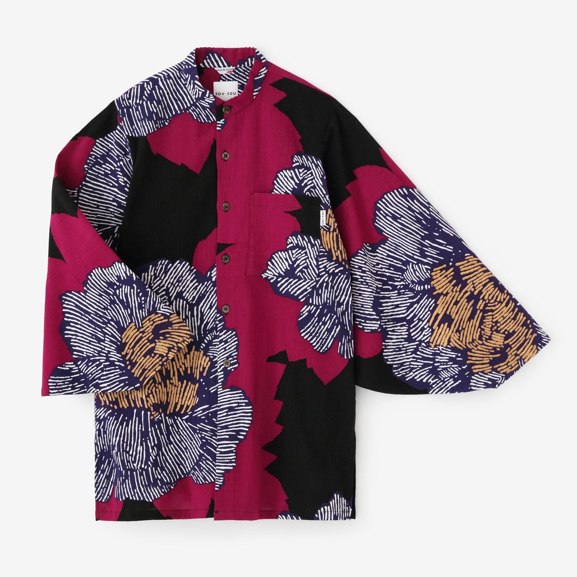 高島縮 20/20 薙刀長草衣（なぎなたながそうい）／芍薬（しゃくやく） 灯火（ともしび）▲