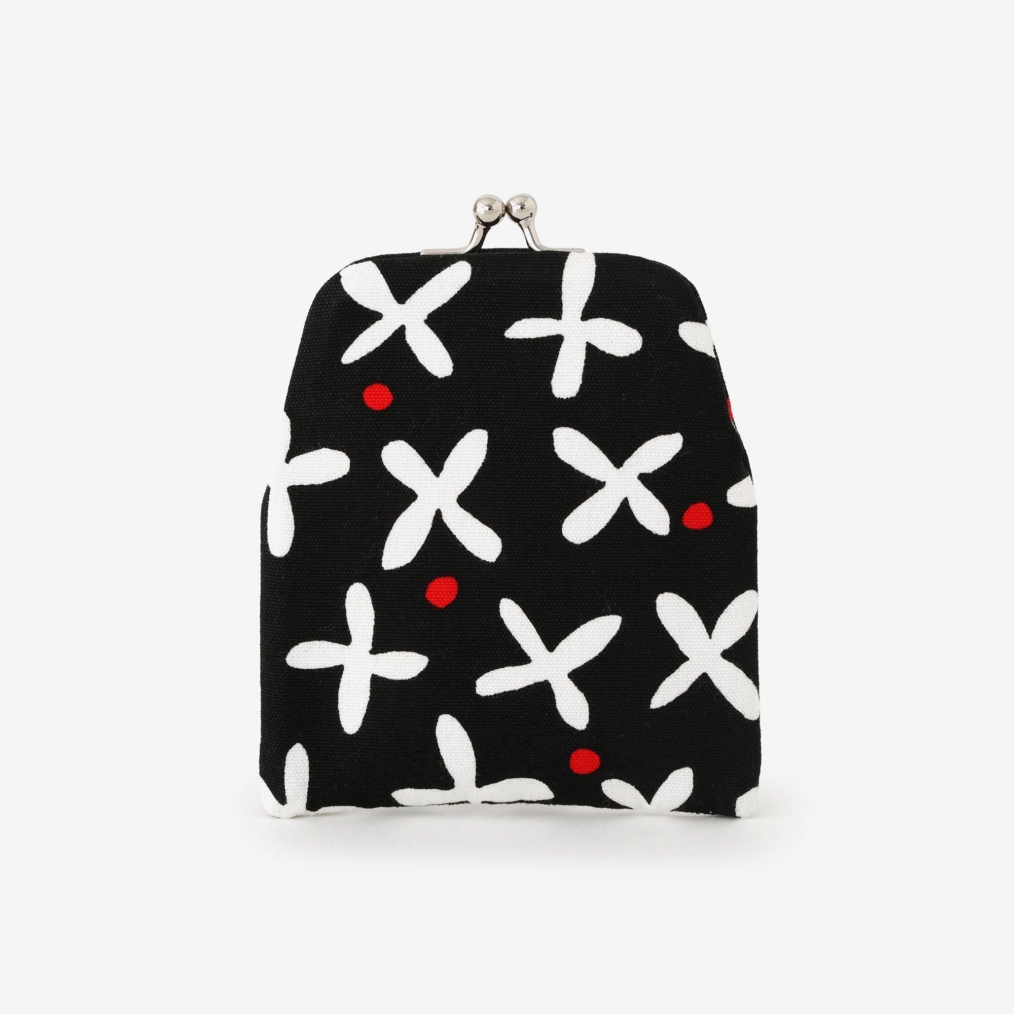 12号帆布 軟（なん） 天溝（てんみぞ） ぽちがま／すずしろ草 濡羽色（ぬればいろ）