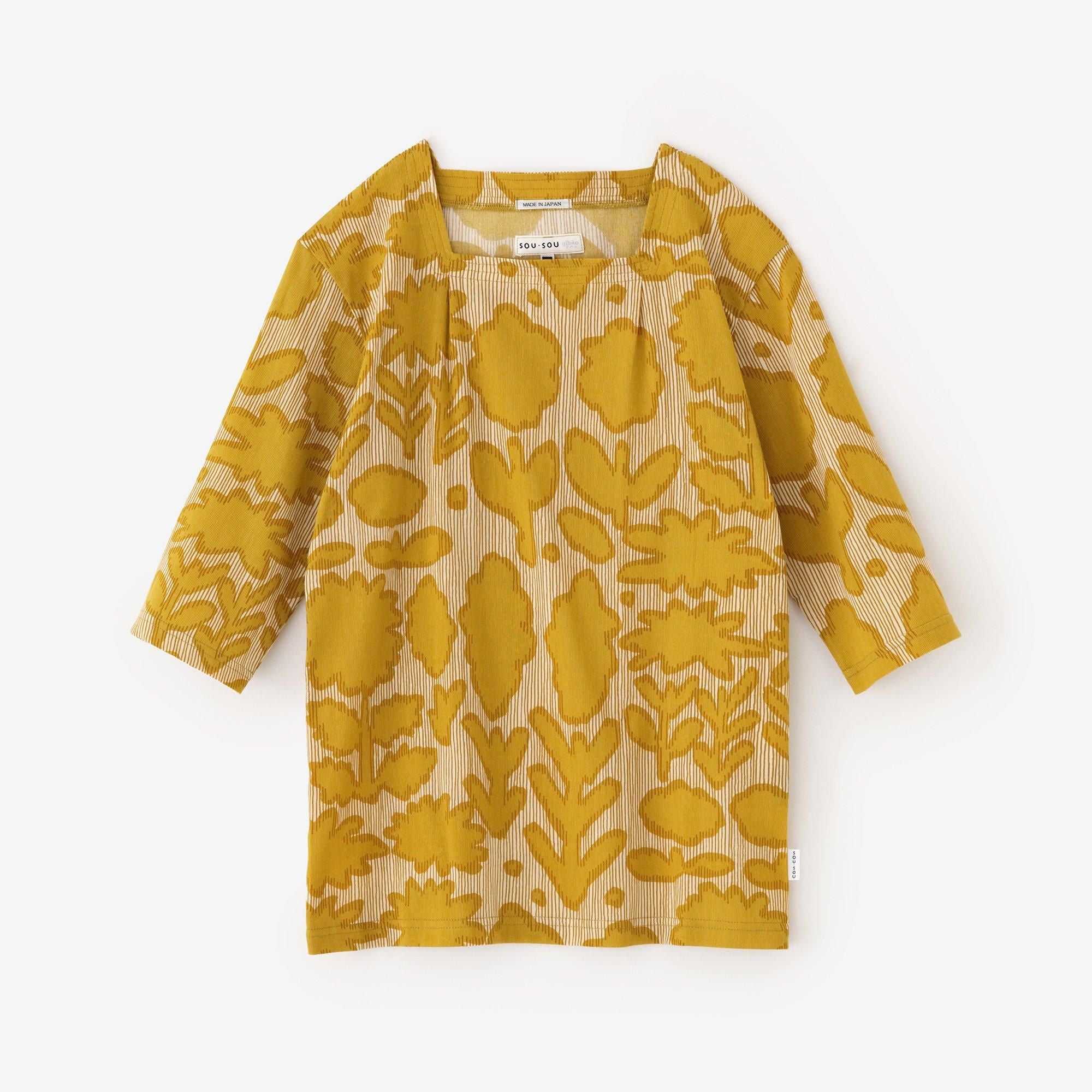 高島縮 40/40 被風（ひふ）ジバン 六分丈／花影（はなかげ）