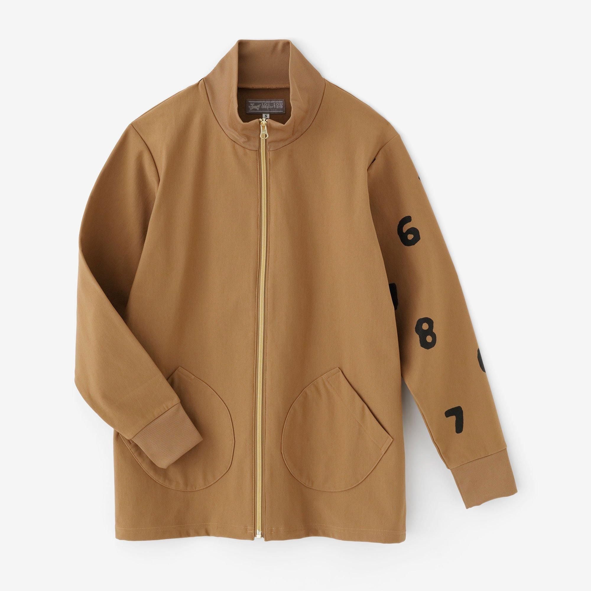 裏起毛ジャージー ZIP UP BIKEブルゾン／イエローオーカー×SO-SU-U▲