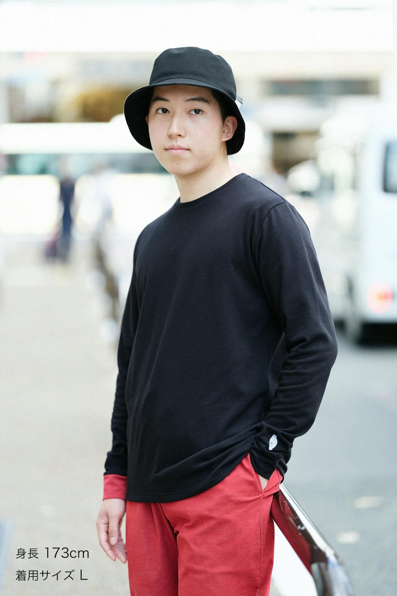 ミニ裏毛 バイカラー 長袖Tシャツ