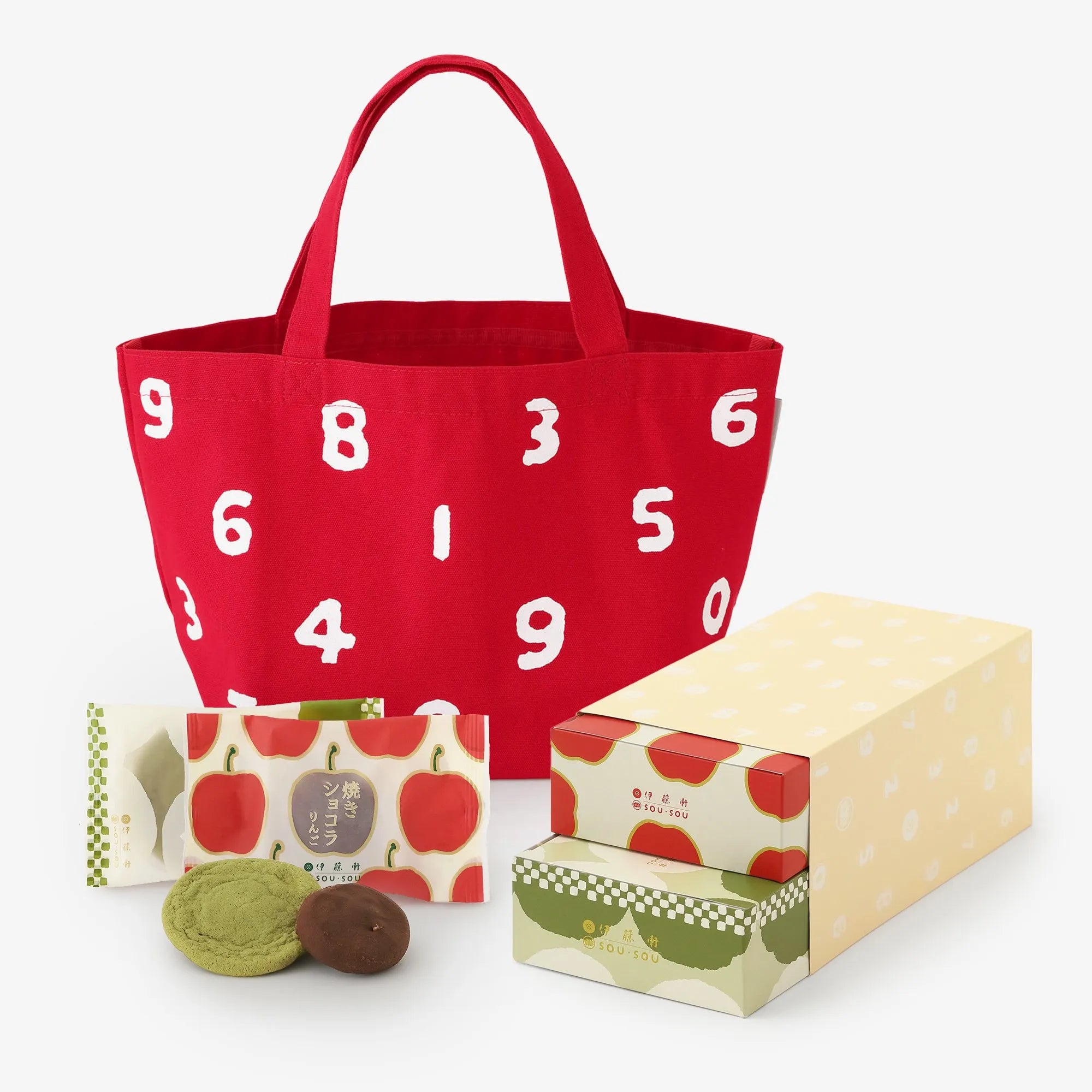 ■伊藤軒×SOU・SOU チョコ菓子ギフトバッグ 深緋色（こきひいろ）