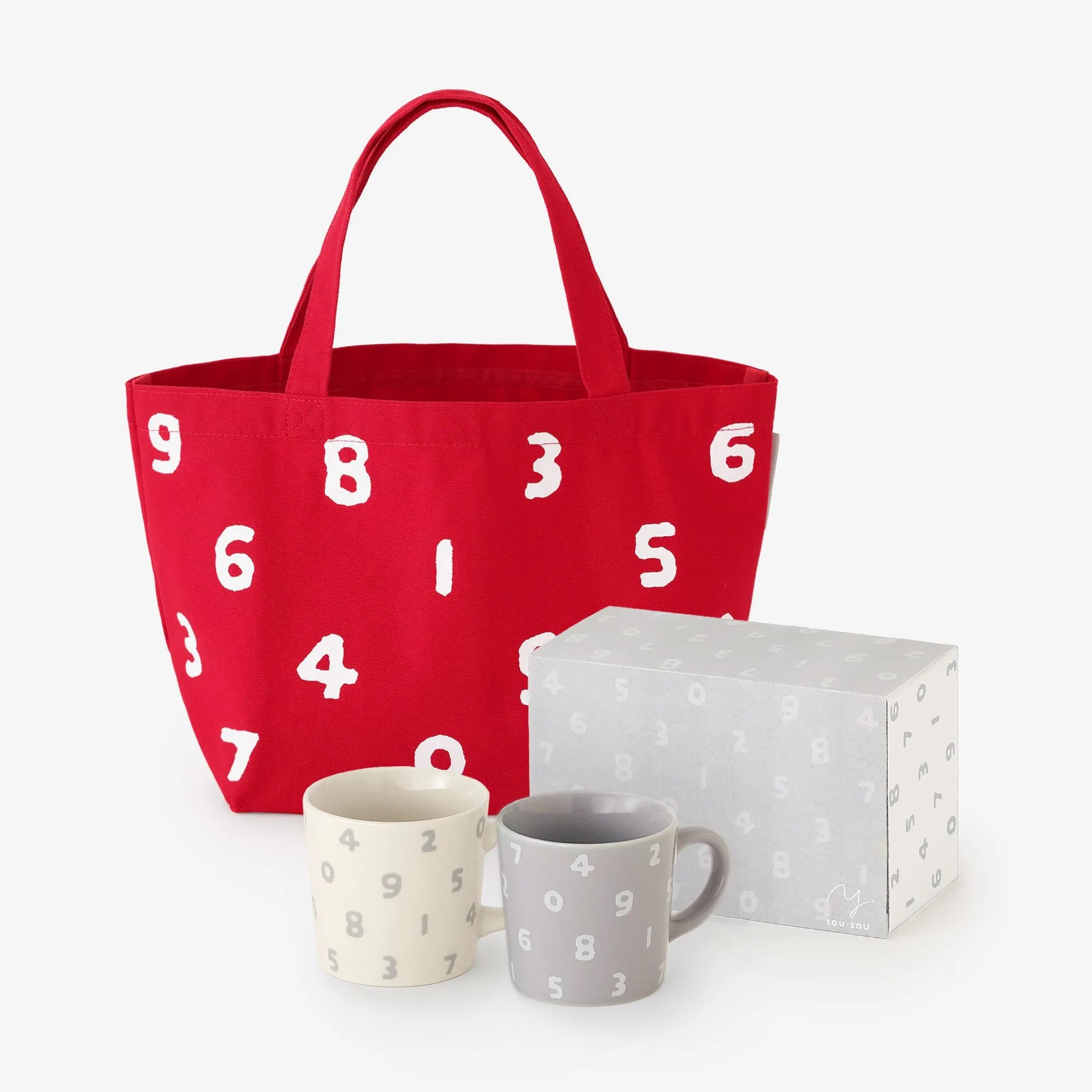 ■美濃焼 SO-SU-U マグ ペア ギフトバッグ 深緋色（こきひいろ）