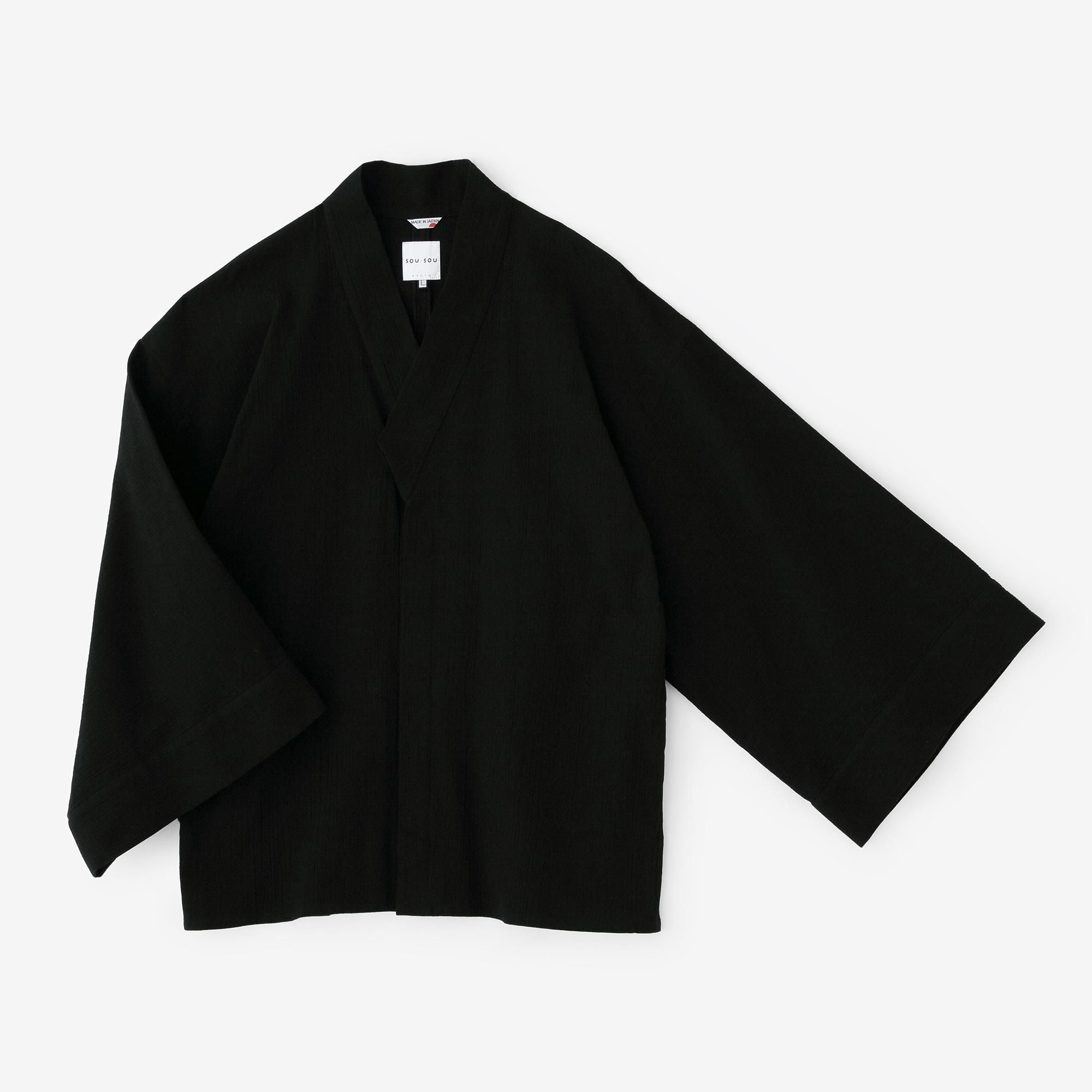 高島縮 20/20 廣袖襯衣（ひらそでしんい）／濡羽色（ぬればいろ）