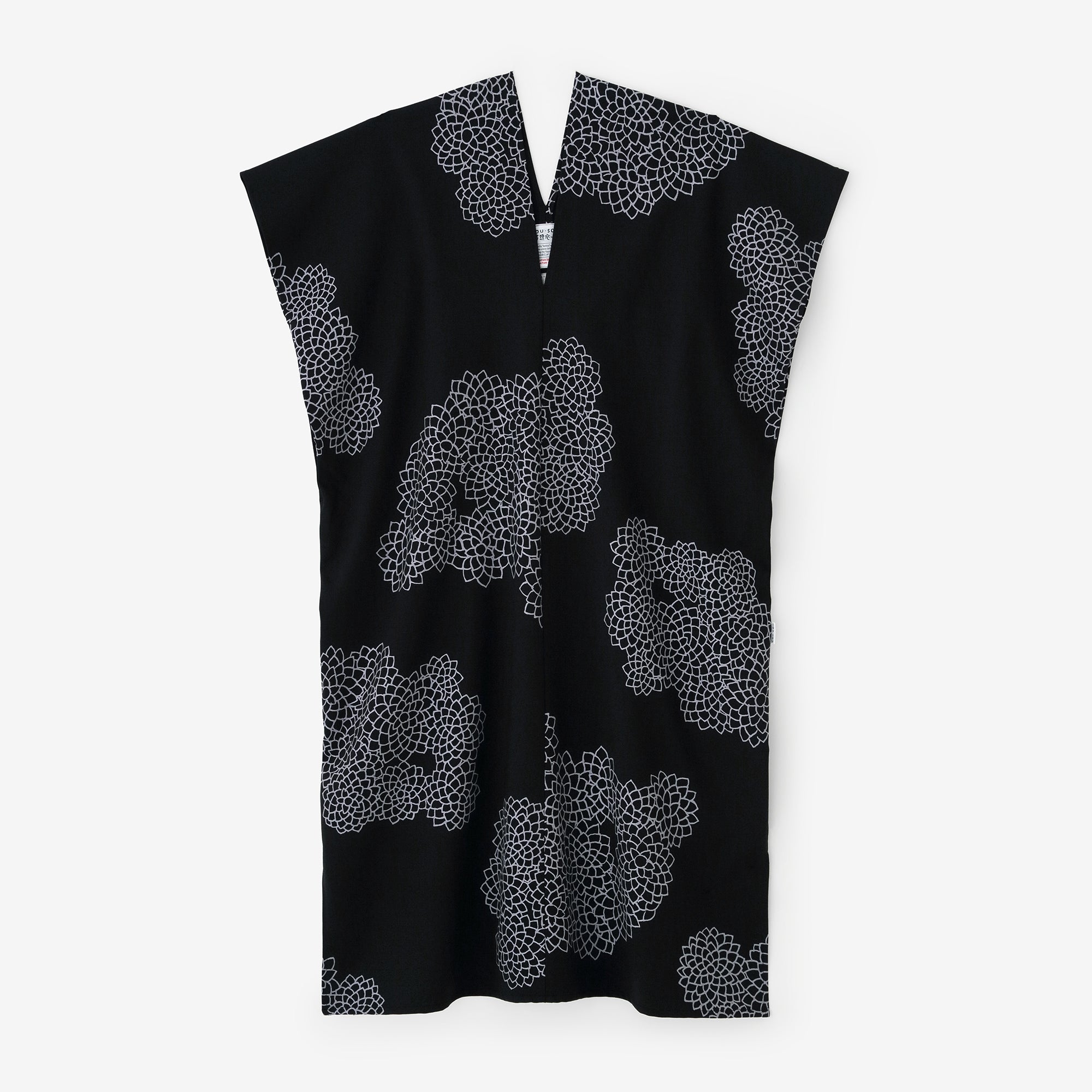 両面編 長方形衣（ちょうほうけい） 二つ身（ふたつみ）／雲間（くもまに）に菊 黒紺（くろこん）