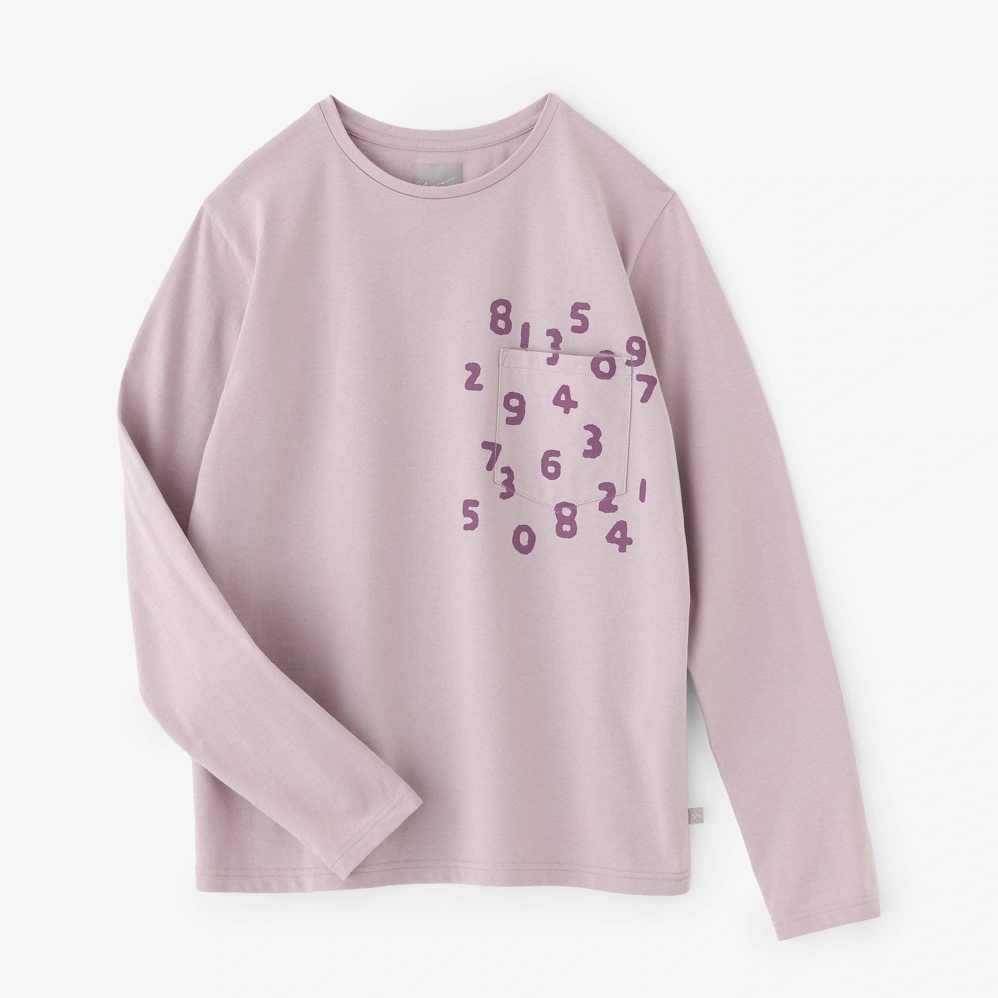 【net限定】プレーティング天竺 長袖ポケットTシャツ／ドーンピンク