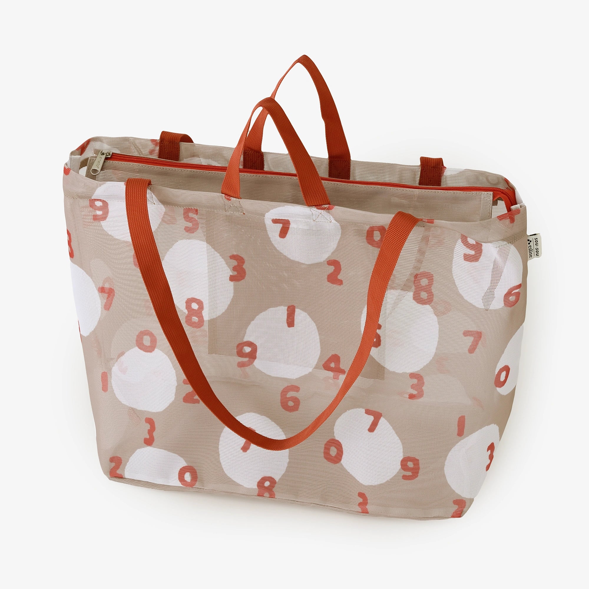 SOU・SOU×Eslite Bookstore 2WAY Netztasche/SO-SU-USuigyoku Retro Zinnoberrot