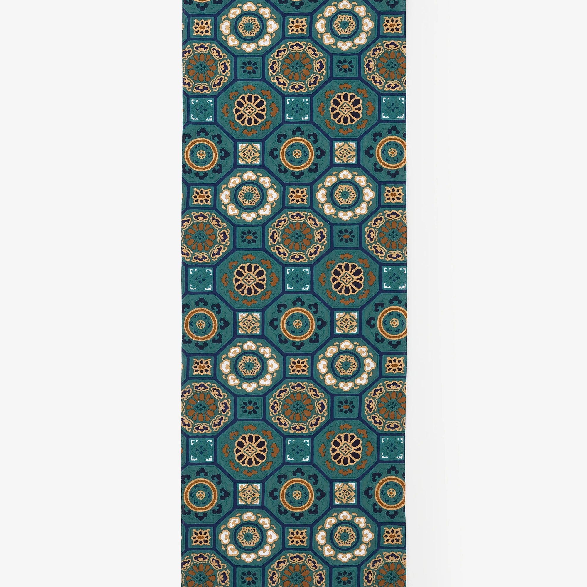 テキスタイル計り売り （伊勢木綿 手ぬぐい）／華麗（かれい） 緑玉色（りょくぎょくいろ）＜50cm＞