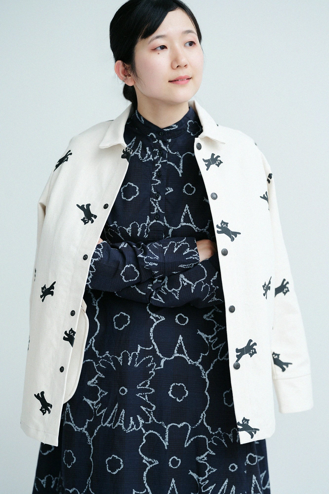 Robe H.N.BIKE à carreaux mélangés/Doodle Orakara