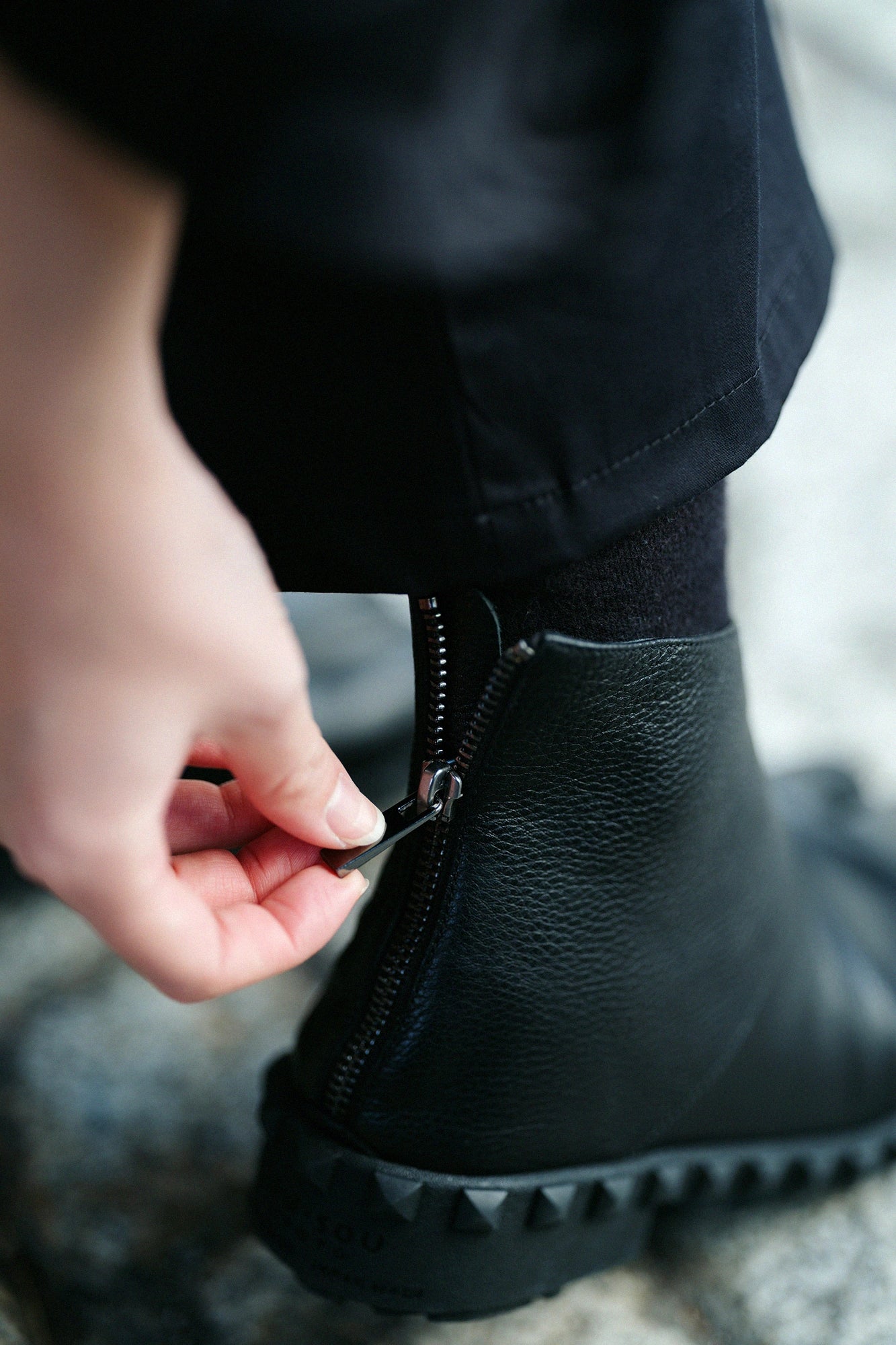 Reajipp Halb-lange Tabi-Socken aus Baumwolle / Nassfeder-Farbe 